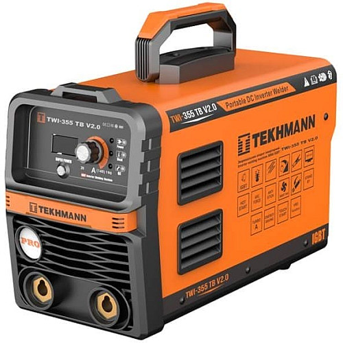 Сварочный аппарат инверторный Tekhmann TWI-355 TB v2.0 140А 5.8кВа 170-270В 5кг