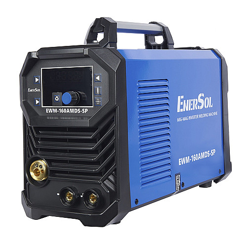 Сварочный инверторный полуавтомат EnerSol EWM-160AMDS-SP (проволока до 1мм + электрод до 5мм) 20-160А 7.2кВт 160-260В 11.2кг