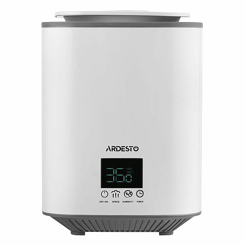 Зволожувач повітря ARDESTO ультразвуковий, 25м2, 3.1л, 250мл/г, електр. кер-ння, верх. залив води, дисплей, білий