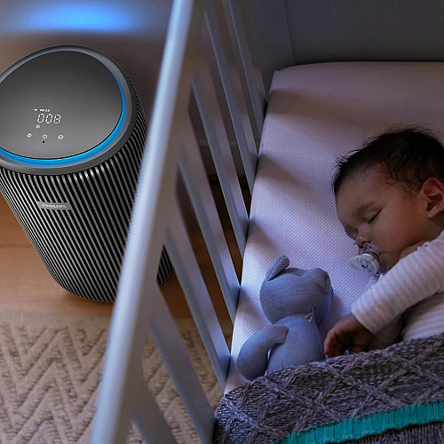 Воздухоочиститель Philips PureProtect 3200, 135м2, 520м3/час, HEPA +угольный фильтр, Wi-Fi, 5 режима, сине-серый