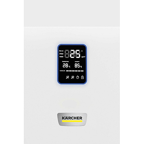Воздухоочиститель Karcher AF 30, 30м2, 200м3/час, дисплей, 2 HEPA фильтры, 4 режима, инд. забр-ние, белый