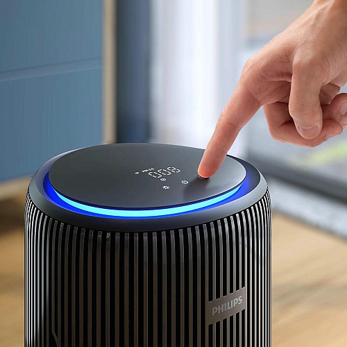 Воздухоочиститель Philips 2 в 1 PureProtect Water Series 3400, 78м2, 300м3/час, Nano, НЕРА,пред.,угольный фильтр, Wi-Fi, датчик качества, температ,влажности, темно-серый