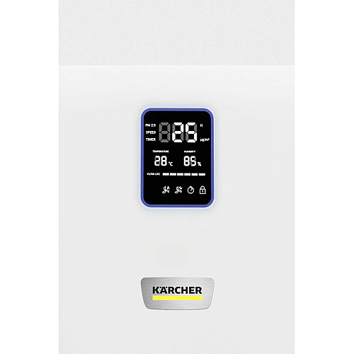 Воздухоочиститель Karcher AF 50, 50м2, 520м3/час, дисплей, 2 HEPA фильтры, 4 режима, инд. забр-ние, белый