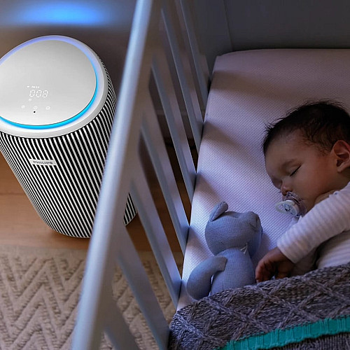 Воздухоочиститель Philips Series 3200, 135м2, 520м3/час, HEPA +угольный фильтр, Wi-Fi, 5 режима, серебристо-белый