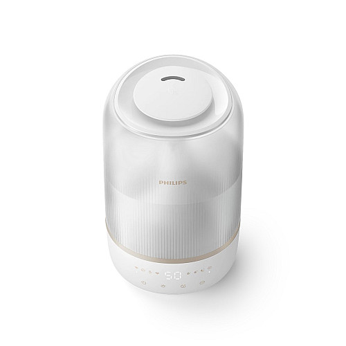 Увлажнитель воздуха Philips традиционное увлажнение Series 1001, 41м2, 3л, 275мл/г, электр. управление, режим сна, ночник, белый