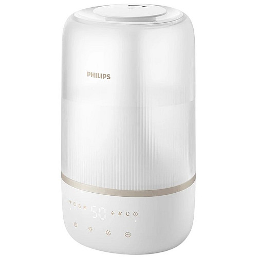 Увлажнитель воздуха Philips традиционное увлажнение Series 1001, 41м2, 3л, 275мл/г, электр. управление, режим сна, ночник, белый
