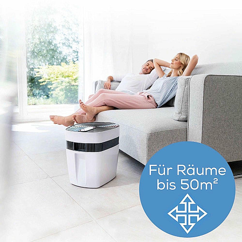 Воздухоочиститель Beurer Maremed, 50м2, 150м3/час, дисплей, 2-грубой очистки+1 водяной, создание морского климата, белый