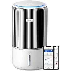 Очисник-зволожувач повітря Philips Series 3400, 78м2, 300м3/год, 3-х шар. HEPA фільтр +вугільний фільтр, Wi-Fi, 5 режими, білий