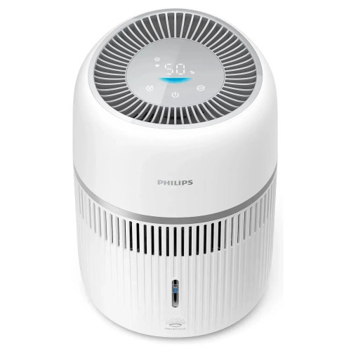 Зволожувач повітря Philips традиційне зволоження, 44м2, 3.5л, 300мл/г, електр. кер-ння, дисплей. сенсор, білий