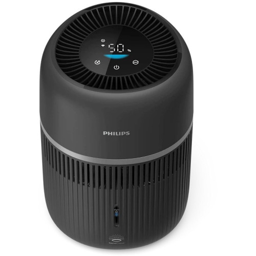 Зволожувач повітря Philips традиційне зволоження Series 4000, 44м2, 4,5л, 300мл/г, сенсорне, режим сну, нічник, чорний