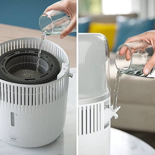 Зволожувач повітря Philips традиційне зволоження Series 5000, 56м2, 4.5л, 400мл/г, електр. кер-ння, режим сну, нічник, білий