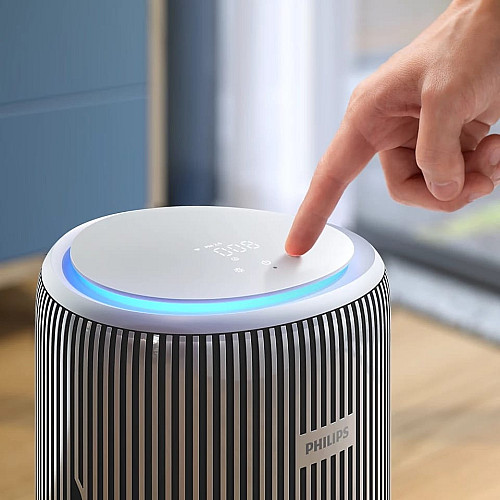 Воздухоочиститель воздуха Philips Series 3400, 78м2, 300м3/час, 3-х слой. HEPA фильтр +угольный фильтр, Wi-Fi, 5 режима, белый