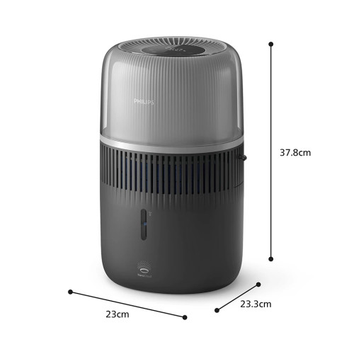Зволожувач повітря Philips традиційне зволоження Series 5001, 56м2, 4.5л, 400мл/г, електр. кер-ння, режим сну, нічник, темно-синій