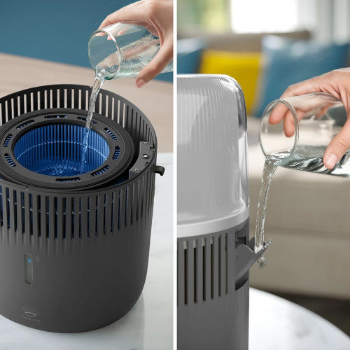 Зволожувач повітря Philips традиційне зволоження Series 5001, 56м2, 4.5л, 400мл/г, електр. кер-ння, режим сну, нічник, темно-синій