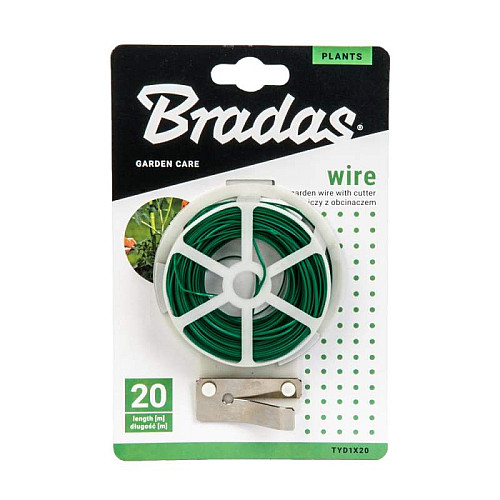 Проволока садовая для подвязки 20 м с резаком, Bradas (TYD1X20)