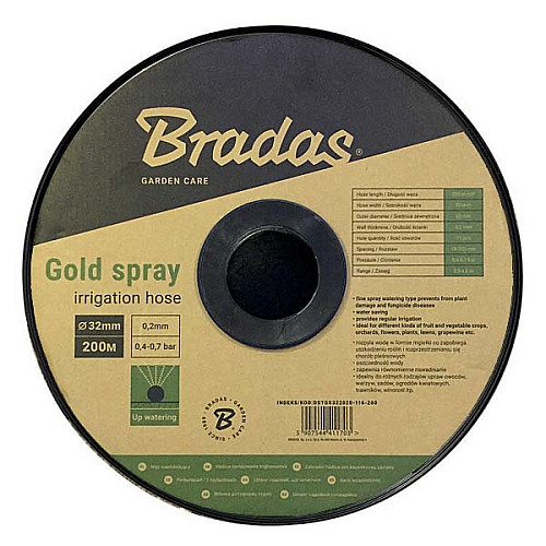 Лента оросительная Ø32мм/18-200мм/2,5-4,0м/116л/ч/200м GOLD SPRAY, DSTGS322020-116-200