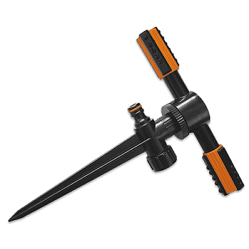 Ороситель 2 рожковый DUO, вращающийся на колке, BLACK LINE, ECO-TS1010