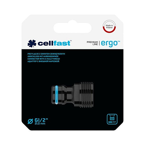 Адаптер із зовнішньою нарізкою Cellfast ERGO G1/2