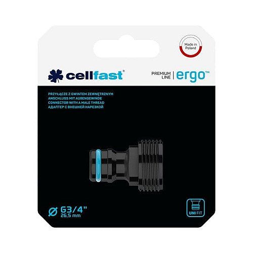Адаптер с наружной нарезкой Cellfast ERGO G3/4