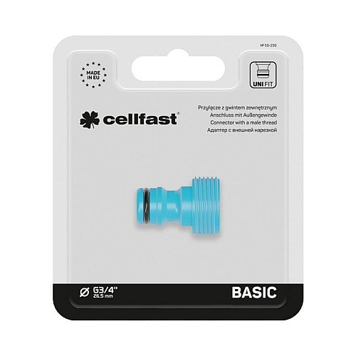 Адаптер із зовнішньою нарізкою Cellfast BASIC G3/4