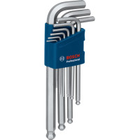 Ключи шестигранные Bosch Professional, шаровидный наконечник, набор 9шт.