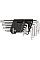 Ключи Torx TOPEX, короткие, CrV, T10-T50, набор 9шт
