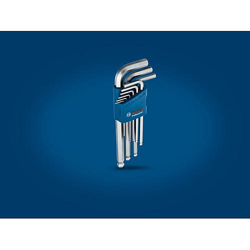 Ключі шестигранні Bosch Professional, кулястий наконечник, набір 9шт