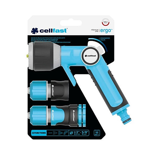 Комплект Cellfast ERGO с многофункциональным пистолетным оросителем 1/2
