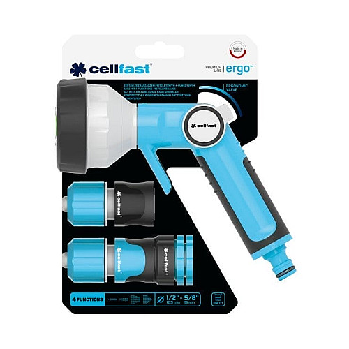 Комплект Cellfast ERGO с 4-х функциональным пистолетным оросителем 1/2