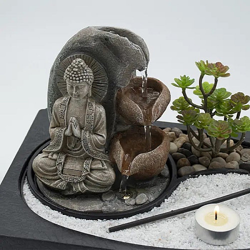 Декоративний настільний фонтан Budda Engard 29х21х22 см (FT-11)