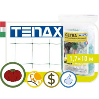 Сітка полімерна для підтримки рослин Tenax Ортинет 1,7х10 м зелена
