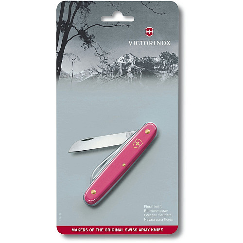 Ніж Victorinox Floral садовий 100мм/1функ/матовий рожевий, блістер