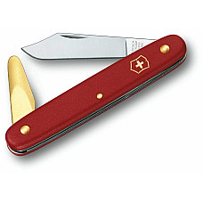 Нож Victorinox Budding 2 садовый 100мм/2функ/матовый красный, блистер