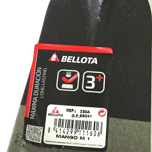 Кованая мотыга Bellota 230-A.B CM1200 70 мм двухсторонняя с черенком.