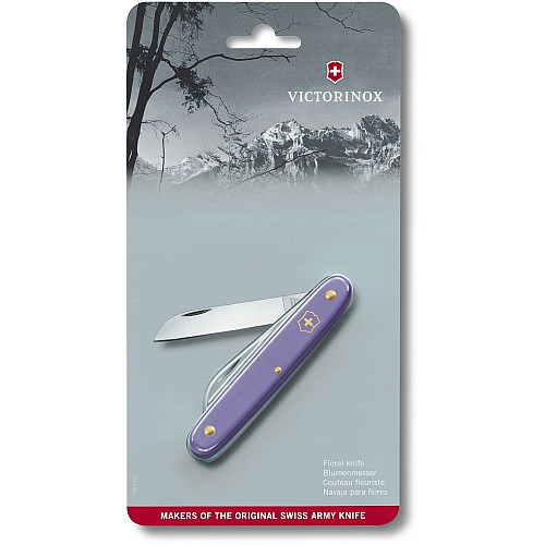 Ніж Victorinox Floral садовий 100мм/1функ/матовий фіолетовий, блістер