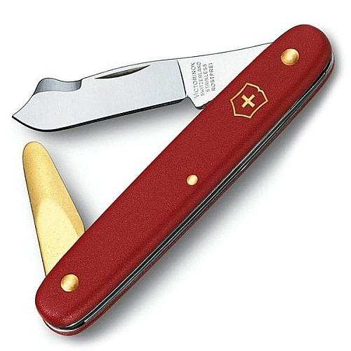 Ніж Victorinox Budding Combi 2 садовий 100мм/3функ/матовий червоний
