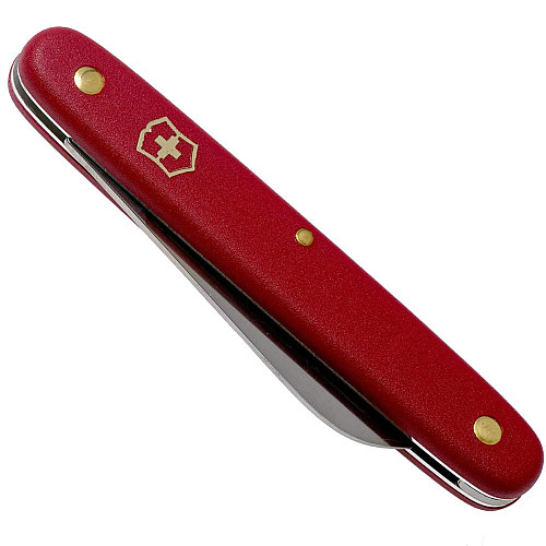 Нож Victorinox Floral Left садовый 100мм/1функ/матовый красный, блистер