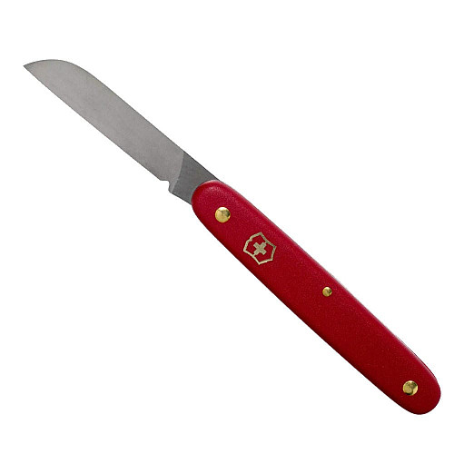 Нож Victorinox Floral Left садовый 100мм/1функ/матовый красный, блистер