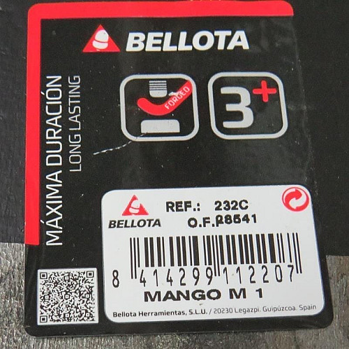 Кована мотика Bellota 232-C.B CM1200 80 мм з живцем