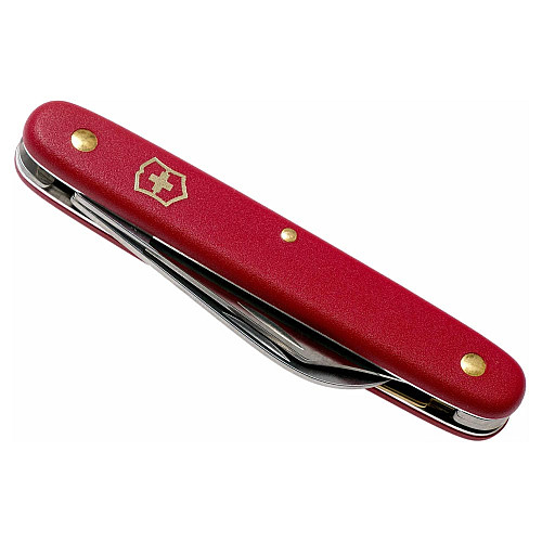 Ніж Victorinox Budding-Pruning 3 садовий 100мм/3функ/матовий червоний, блістер
