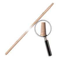 Черенок деревянный лакированный, резьба IT, 24 х 1200мм, TVI24120