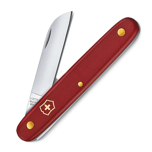 Нож Victorinox Floral Left садовый 100мм/1функ/матовый красный, блистер