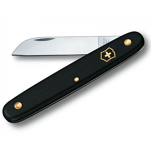 Нож Victorinox Floral садовый 100мм/1функ/матовый черный, блистер