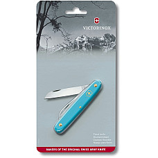 Нож Victorinox Floral садовый 100мм/1функ/матовый голубой, блистер