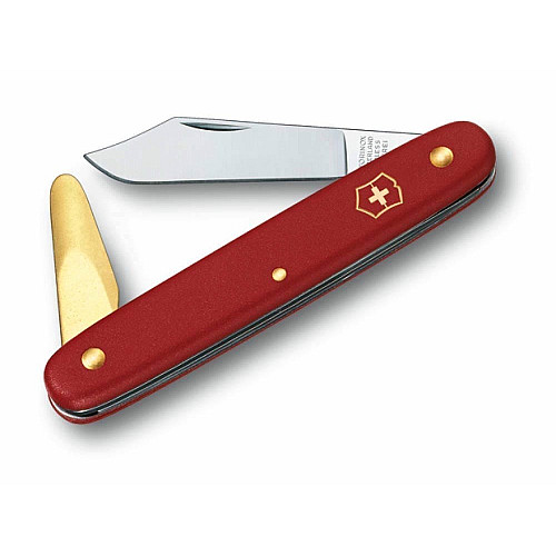 Нож Victorinox Budding 2 садовый 100мм/2функ/матовый красный