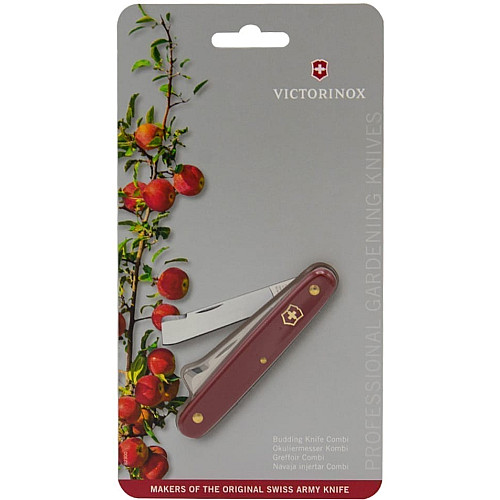 Ніж Victorinox Budding Combi садовий 100мм/2функ/матовий червоний, блістер