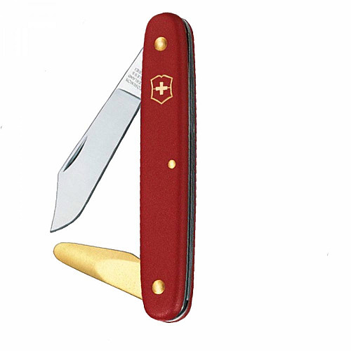 Нож Victorinox Budding 2 садовый 100мм/2функ/матовый красный, блистер