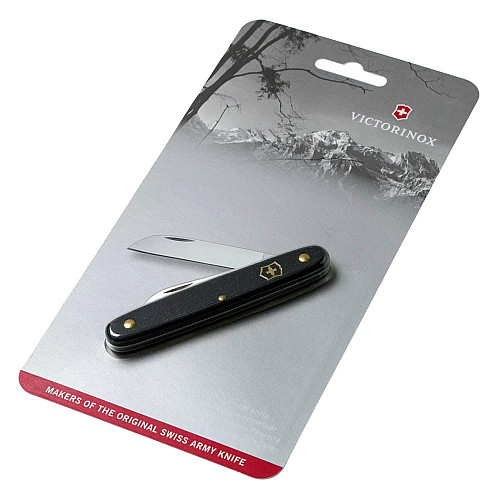 Нож Victorinox Floral садовый 100мм/1функ/матовый черный, блистер