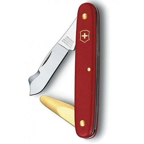 Ніж Victorinox Budding Combi 2 садовий 100мм/3функ/матовий червоний