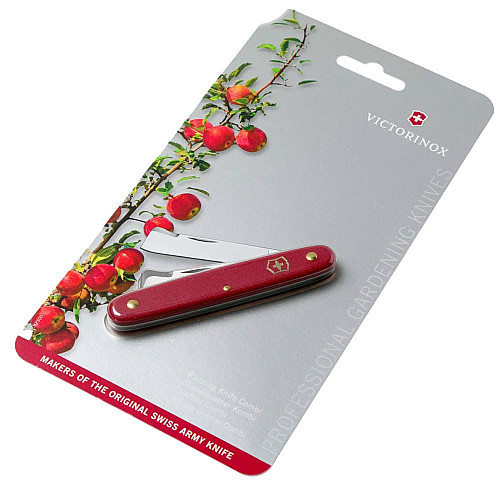 Ніж Victorinox Budding Combi садовий 100мм/2функ/матовий червоний, блістер
